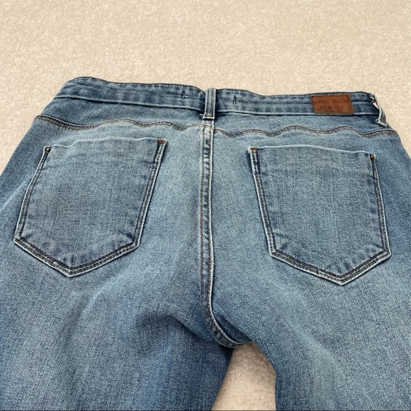 Zara Z1975 Basic Denim Ripped Cropped Jeans - 8 - Picture 10 of 13